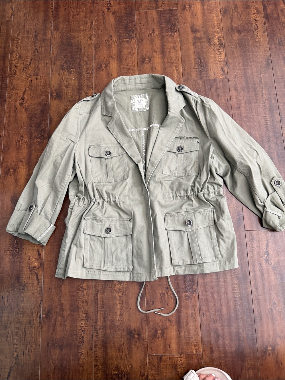 Matilda Jane (Good Hart) Olive Green Utility Jacket with Button Pockets